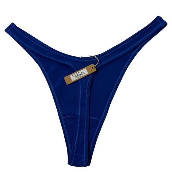 SKIMS Cotton Jersey Micro Dipped Thong Lot of 2 Cobalt 3X - Picture 3 of 9